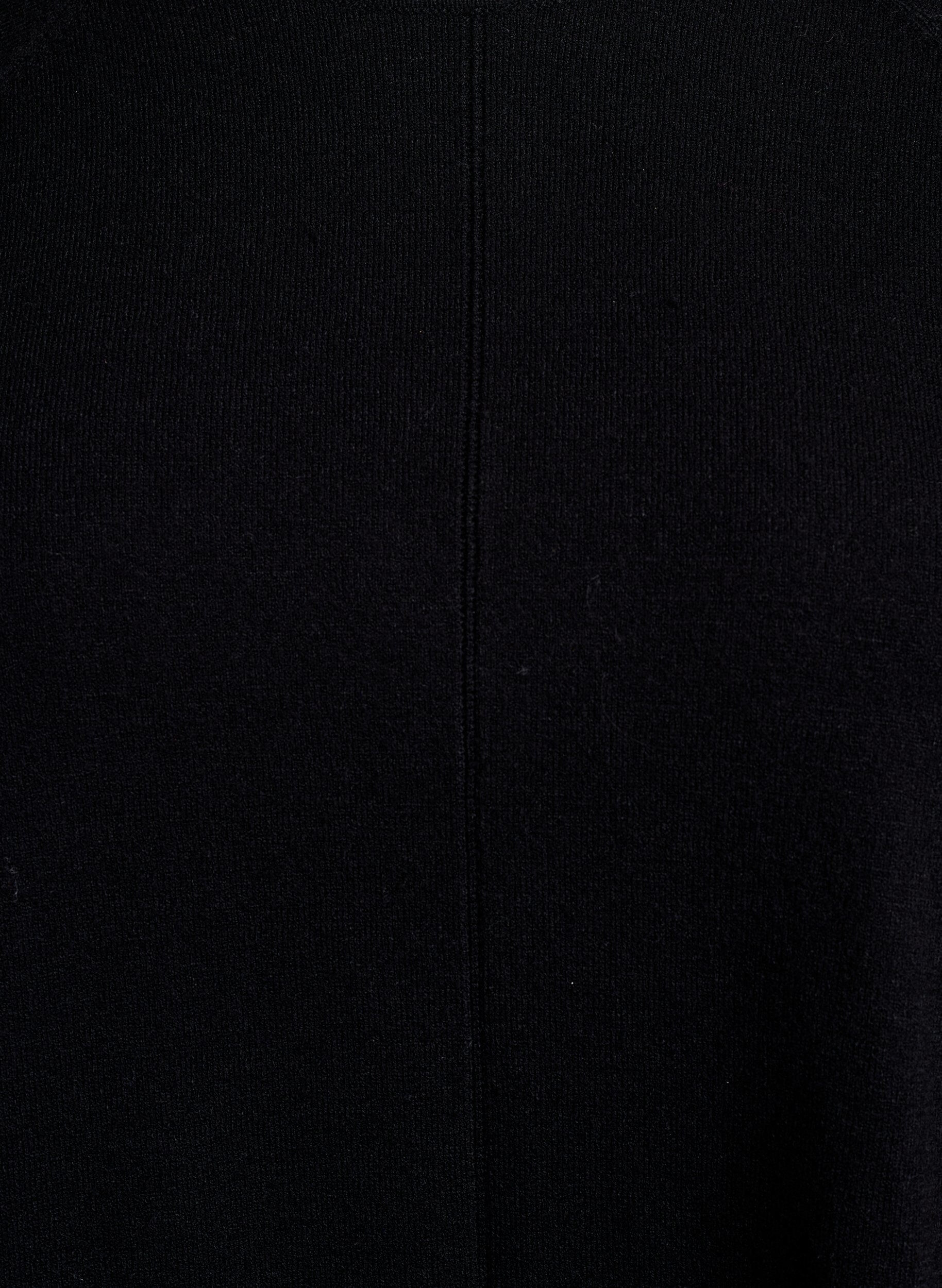 ZizzifashionKnitted blouse with round neck and knitted pattern, Black, Packshot image number 2