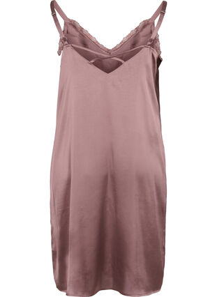 Sleeveless nightdress with lace and back detail, Sparrow, Packshot image number 1