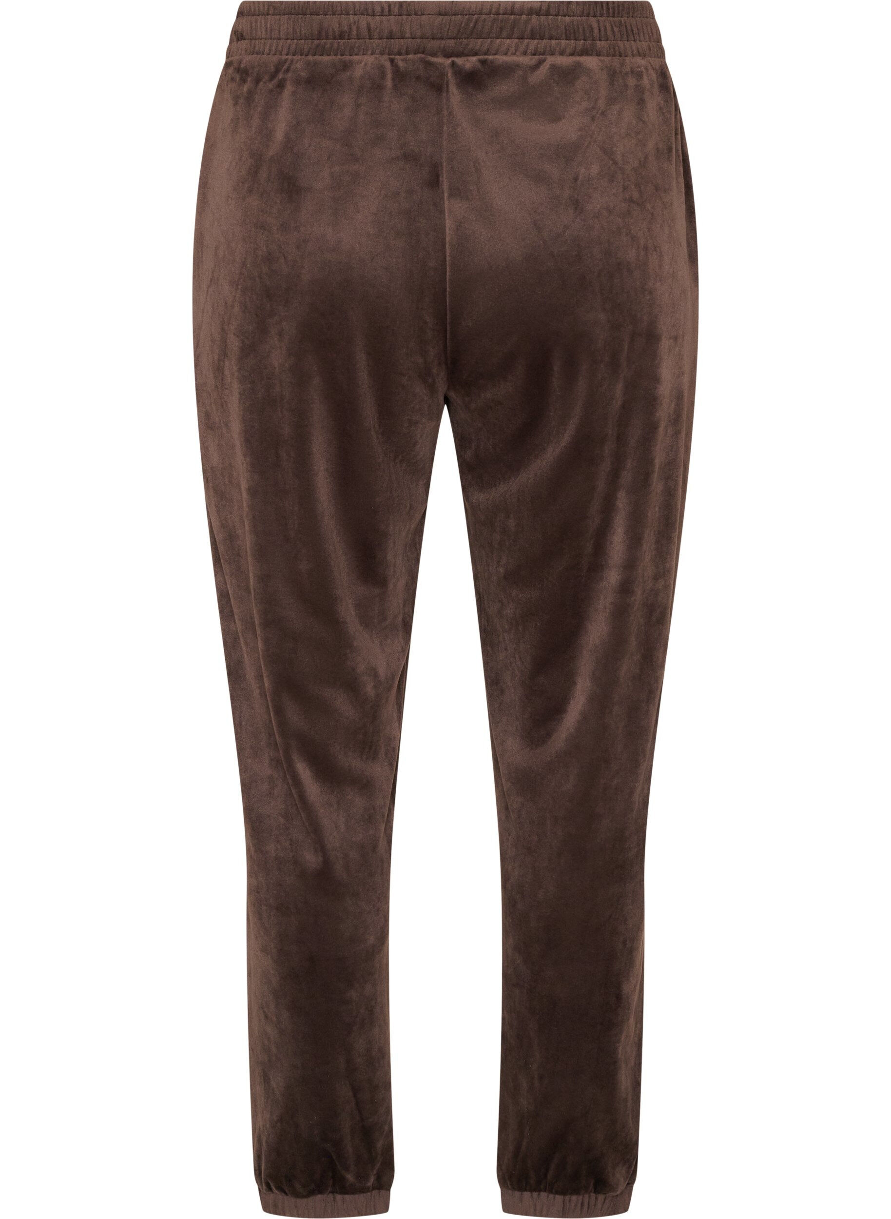 ZizzifashionLoose velour trousers, Brown, Packshot image number 1