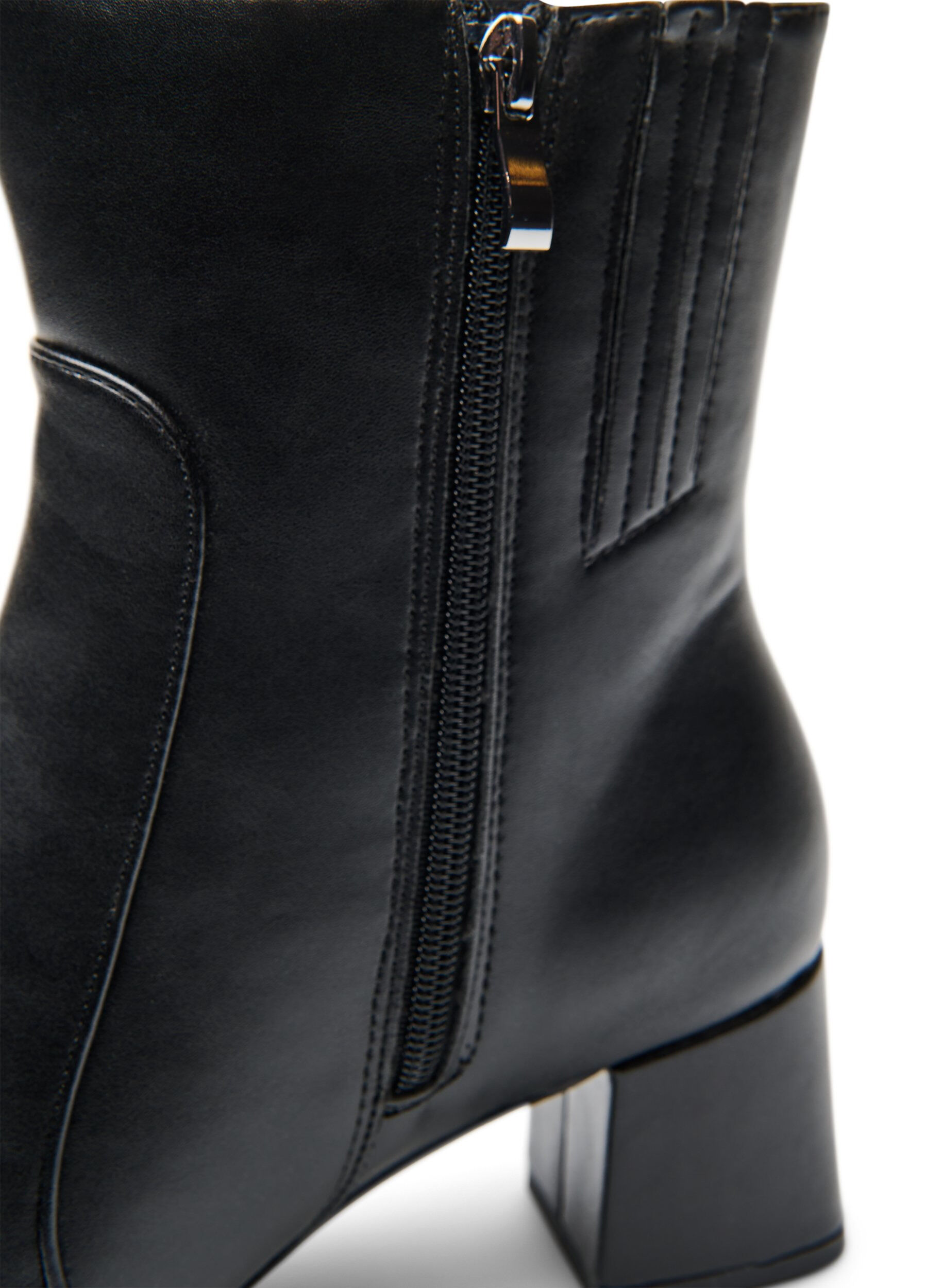 Zizzifashion Wide fit - Ankle boots with block heel, Black, Packshot image number 4