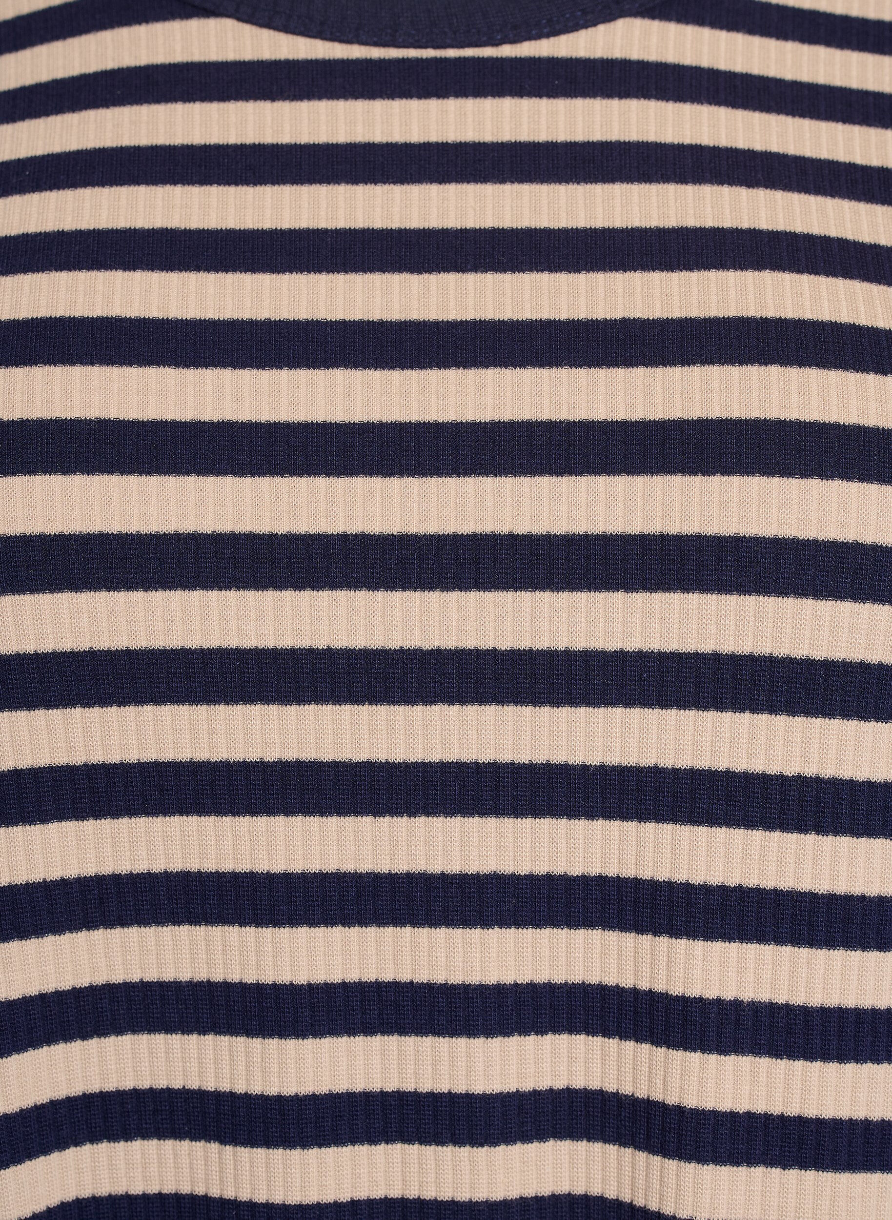 Zizzifashion Striped blouse with long sleeves, Beige, Packshot image number 2