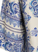 Patterned viscose blouse with 3/4 sleeves, Blue, Packshot image number 3