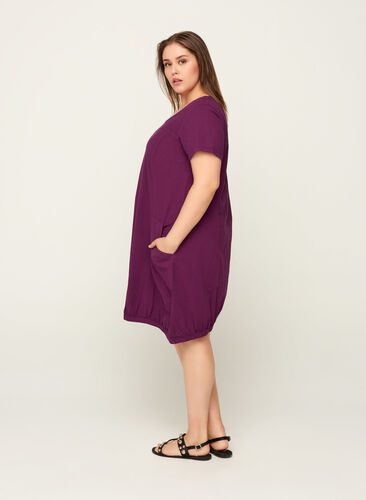 Dress with pockets, Dark Purple, Model image number 1