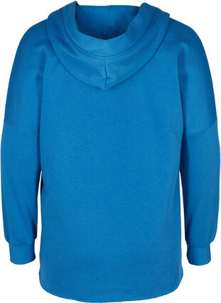 Sweatshirt with hood and slits, Daphne Blue, Packshot image number 1