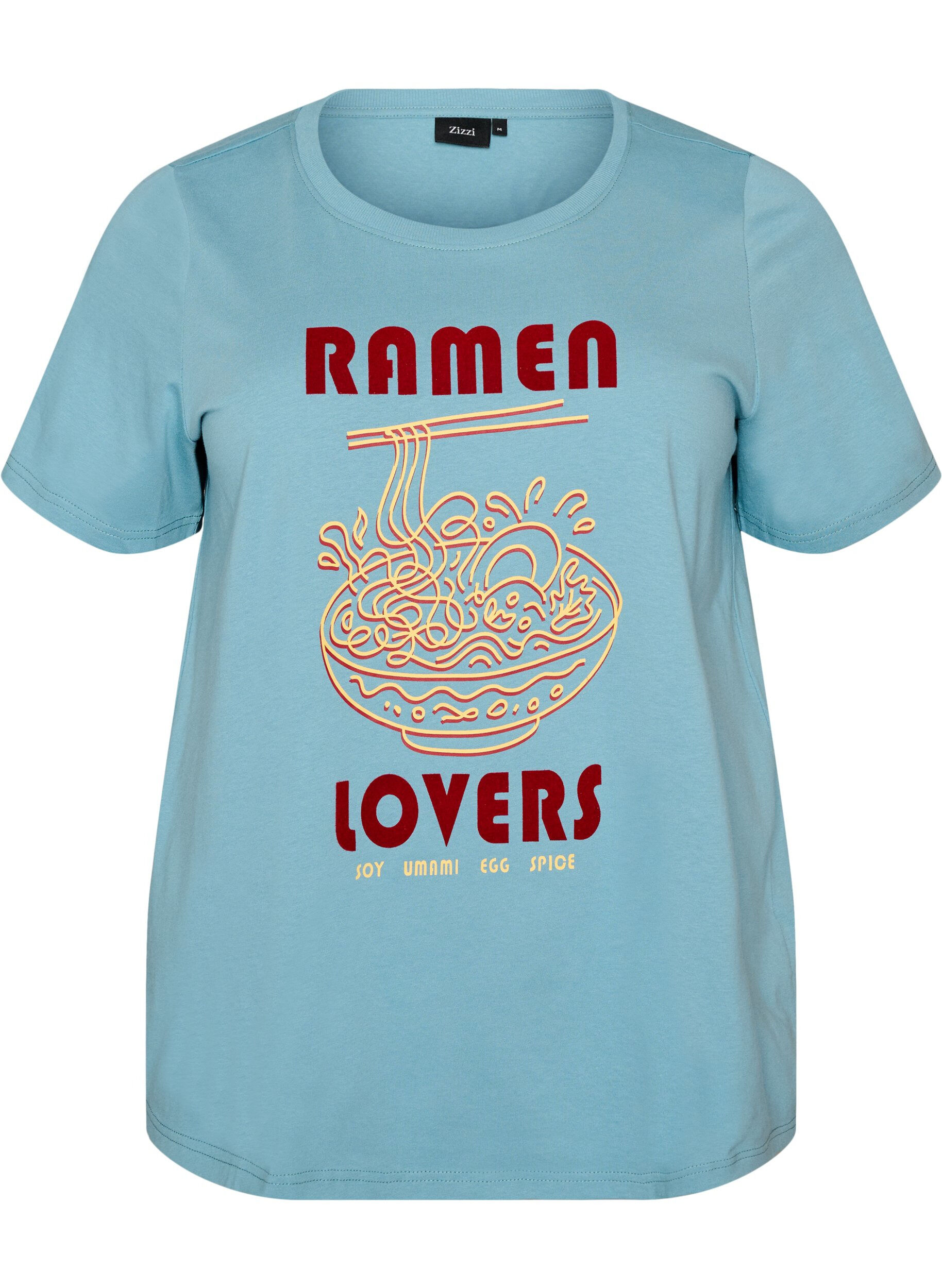 Zizzifashion Cotton T-shirt with print, Blue, Packshot image number 0