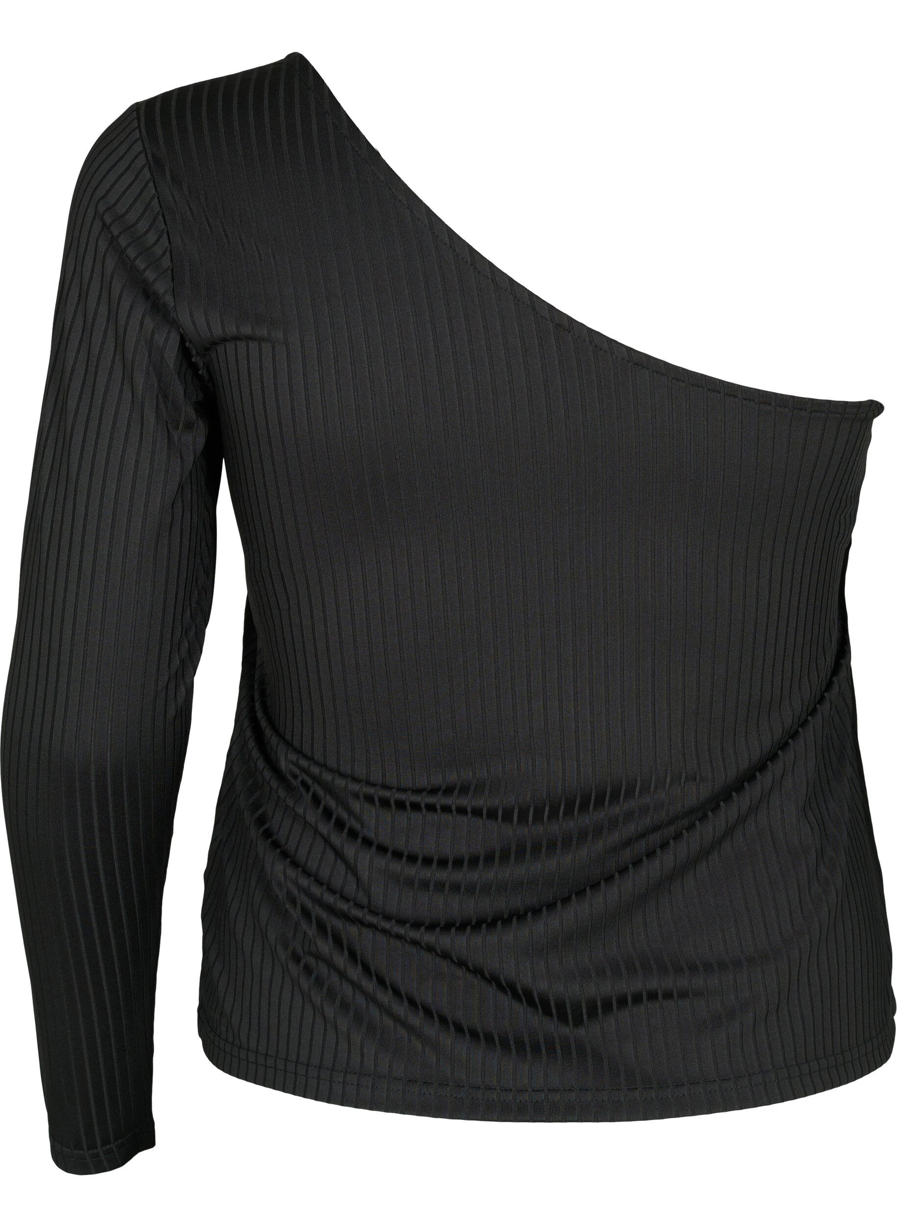 Zizzifashion One-shoulder top, Black, Packshot image number 1