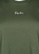 Cotton T-shirt with embroidery detail, Green, Packshot image number 2