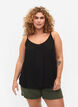 Strap top in viscose, Black, Model image number 0