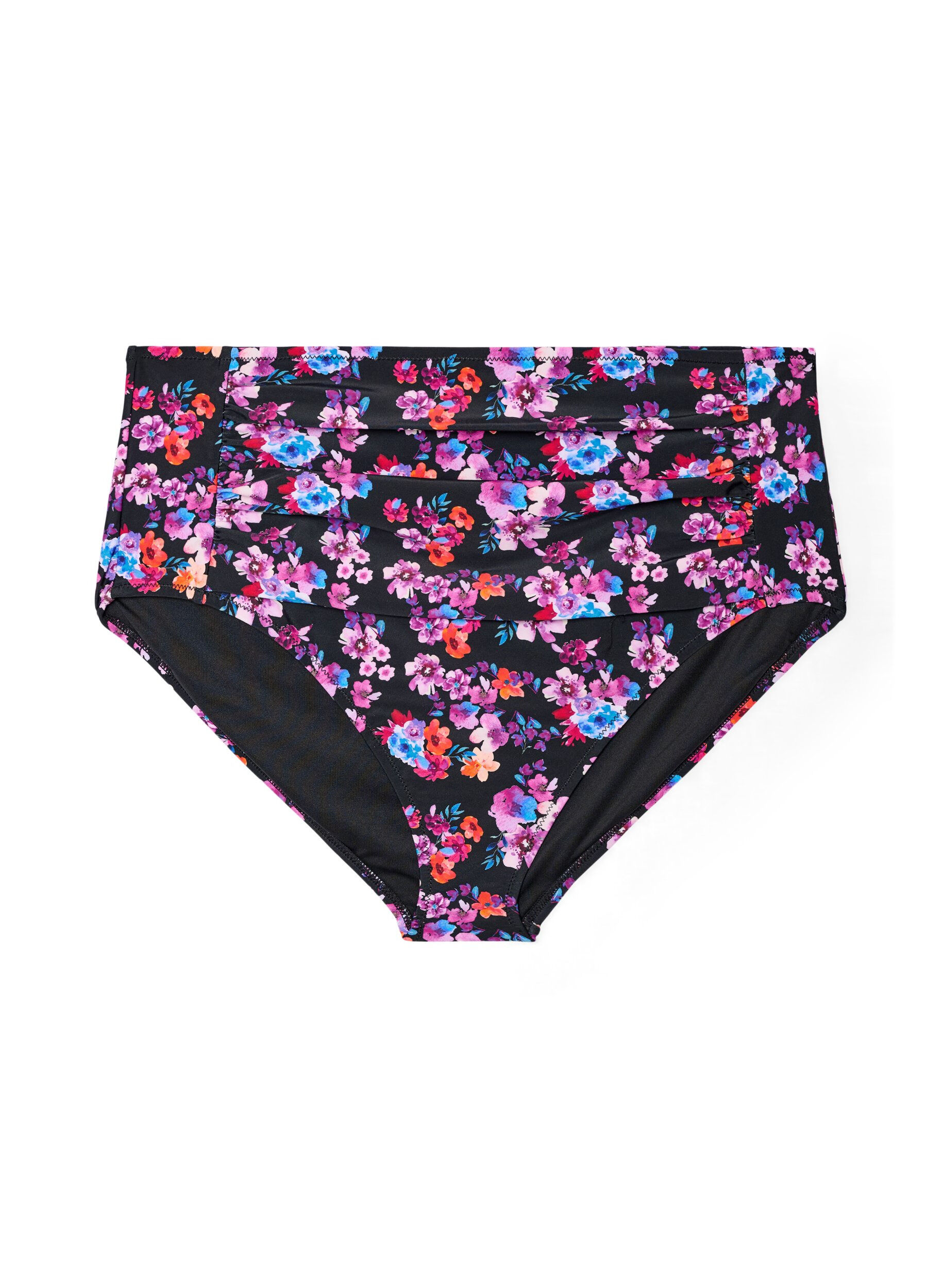 Zizzifashion High-waisted patterned bikini bottoms, Purple, Packshot image number 0