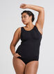 Shapewear top with wide straps, Black, Model image number 2