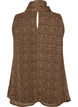 High-neck sleeveless blouse with a bow, Brown, Packshot image number 1
