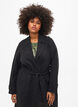 Long trench coat with belt, Black, Model image number 2