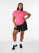 Loose workout t-shirt with short sleeves, Pink, Model image number 1