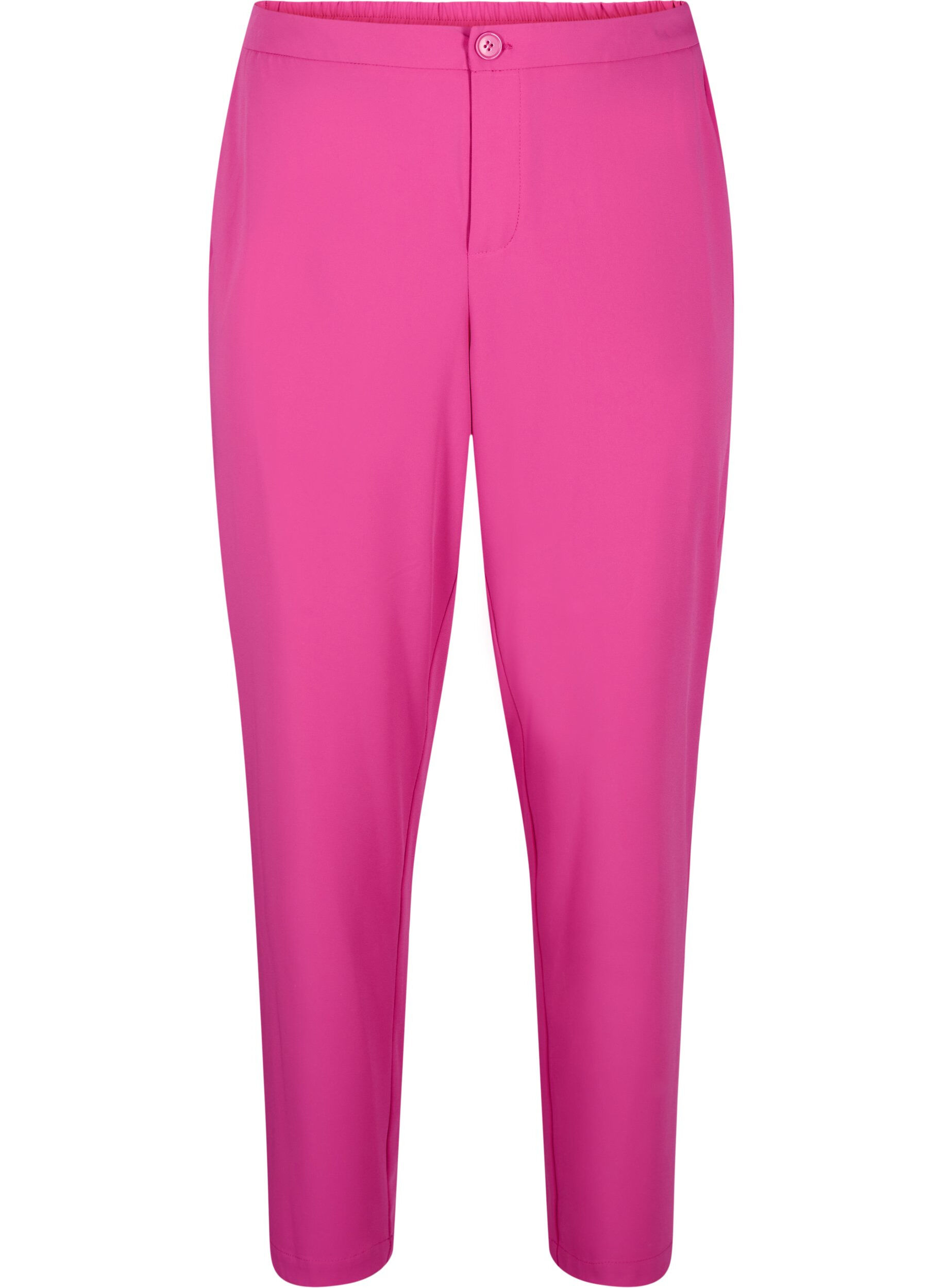 Zizzifashion Classic trousers with pockets, Festival Fuchsia, Packshot image number 0