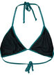 Glitter triangle bikini top, Green, Packshot image number 1