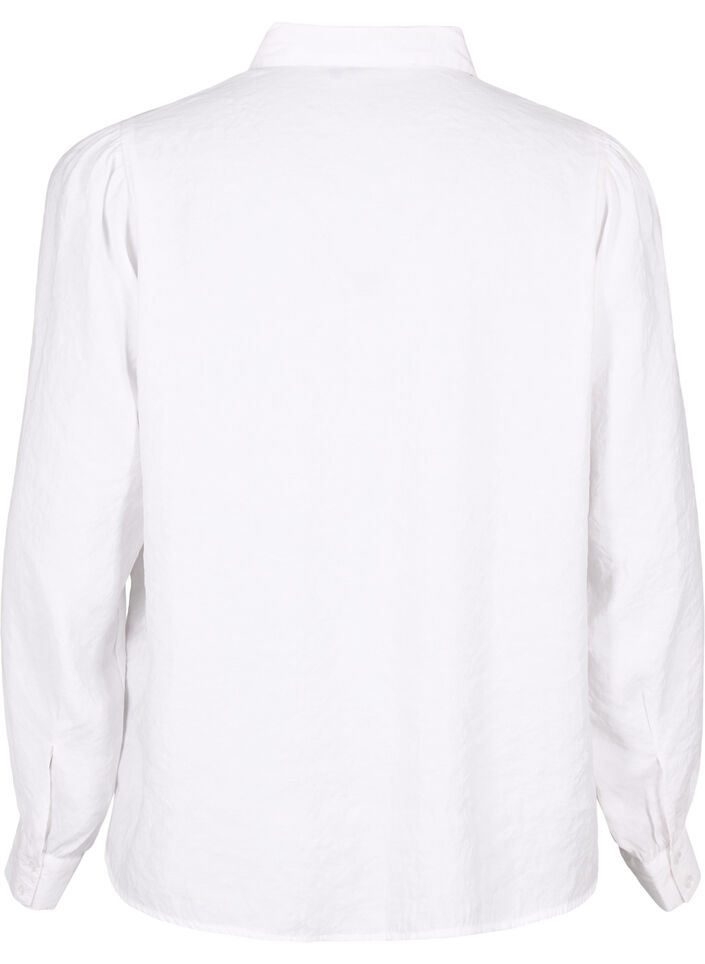 Long-sleeved shirt in TENCEL™ Modal, Bright White, Packshot image number 1
