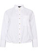 Shirt with chest pocket and balloon shape, White, Packshot image number 0