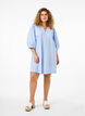 Striped dress with 3/4 sleeves, Blue Stripe, Model image number 2
