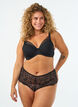 Lace bra with padded cups, Black, Model image number 1