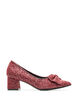 Glitter pump with bow, Red, Packshot image number 0