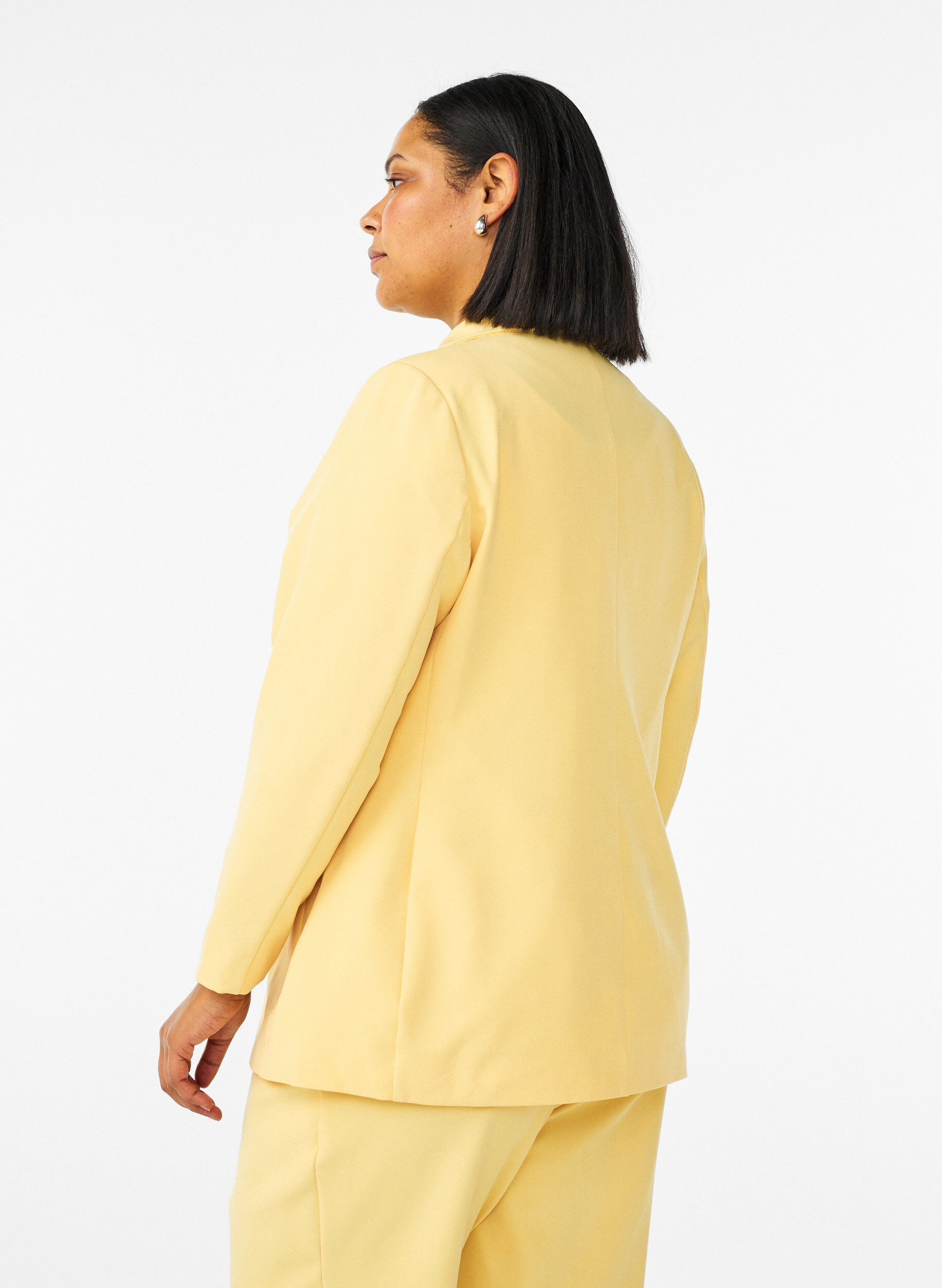 ZizzifashionClassic blazer with button closure, Yellow, Model image number 2
