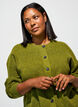 Rib knit cardigan with buttons, Green, Model image number 3