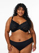 Full coverage lace bra with underwire, Black, Model image number 1