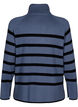 Striped knitted jumper with a roll neck, B.Sea w.BlackStripes, Packshot image number 1