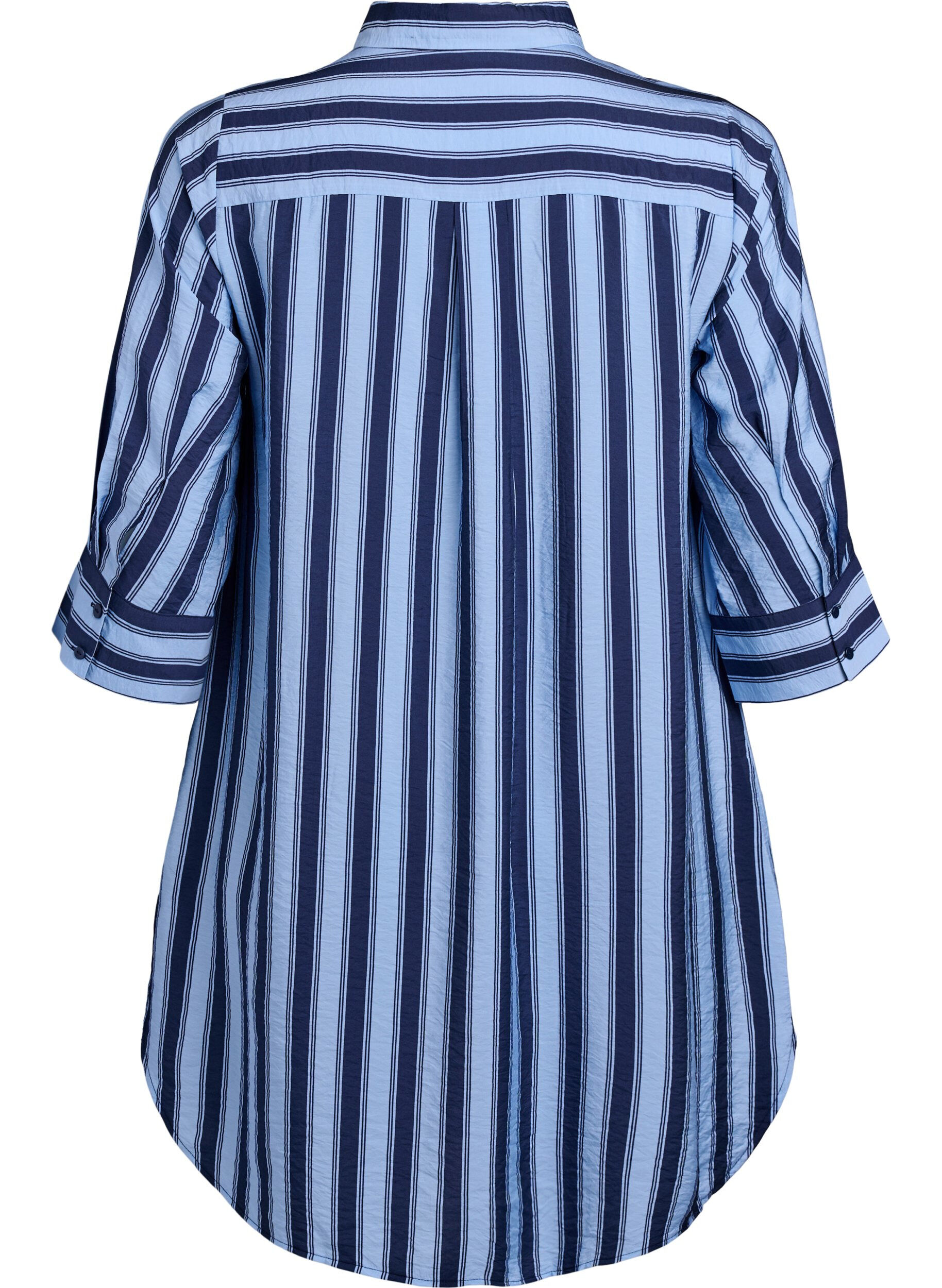 ZizzifashionShort dress with collar and chest pocket, Blue, Packshot image number 1