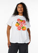 Organic cotton T-shirt with citrus motif, White, Model image number 0