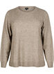 Knitted top with wool and slits, Walnut Mel., Packshot image number 0