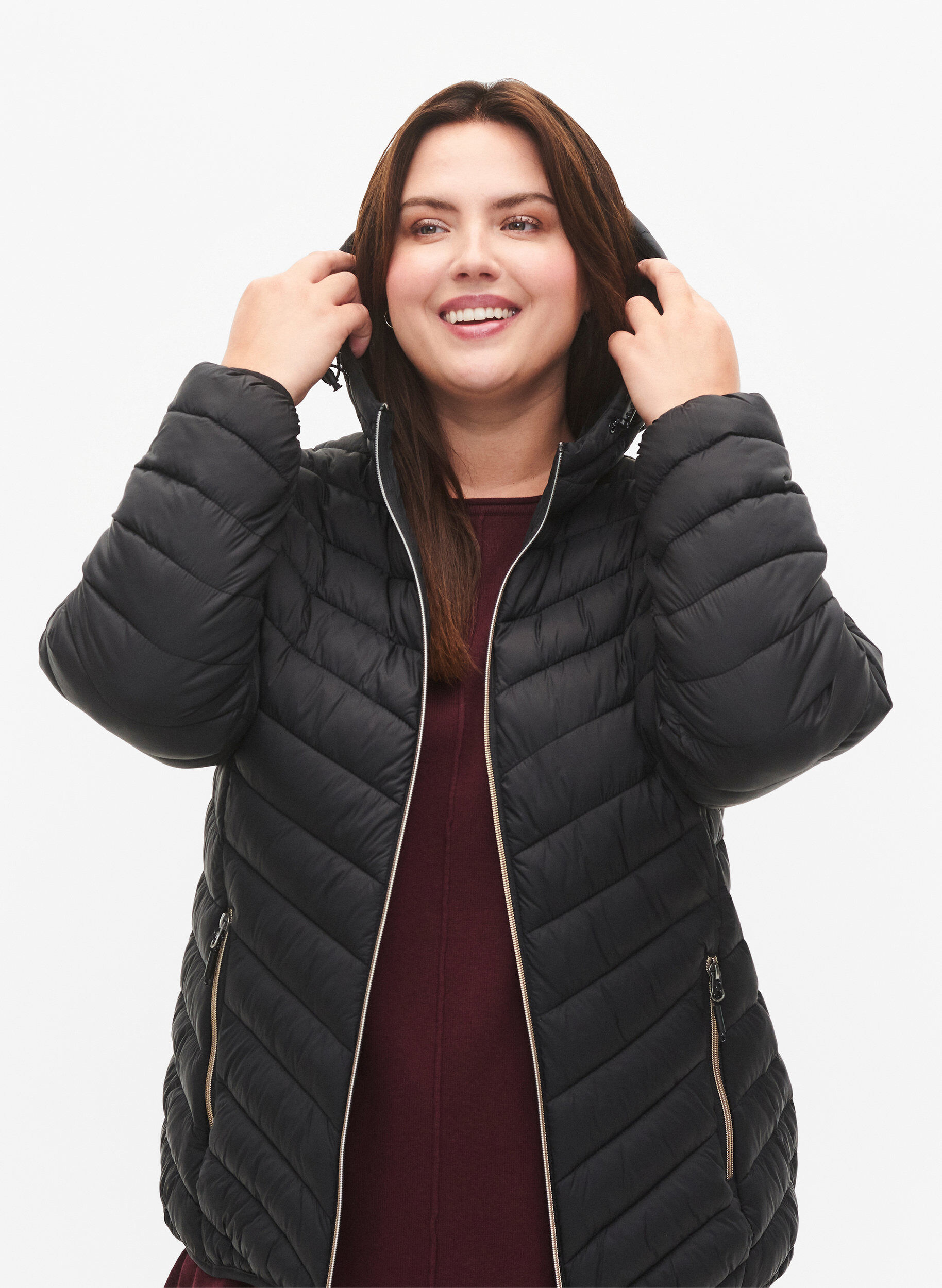 ZizzifashionLightweight jacket with hood, Black, Model image number 3