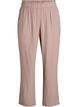 High-waisted viscose trousers with pockets, Brown, Packshot image number 0