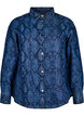 Loose denim shirt with snake print, Blue, Packshot image number 0