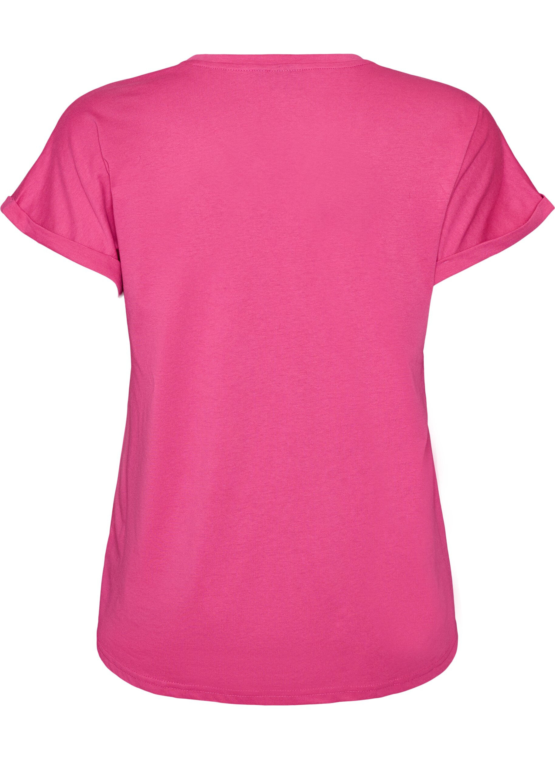 ZizzifashionShort-sleeved cotton blend T-shirt, Pink, Packshot image number 1