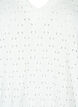 V-neck blouse with hole pattern, Off White, Packshot image number 2