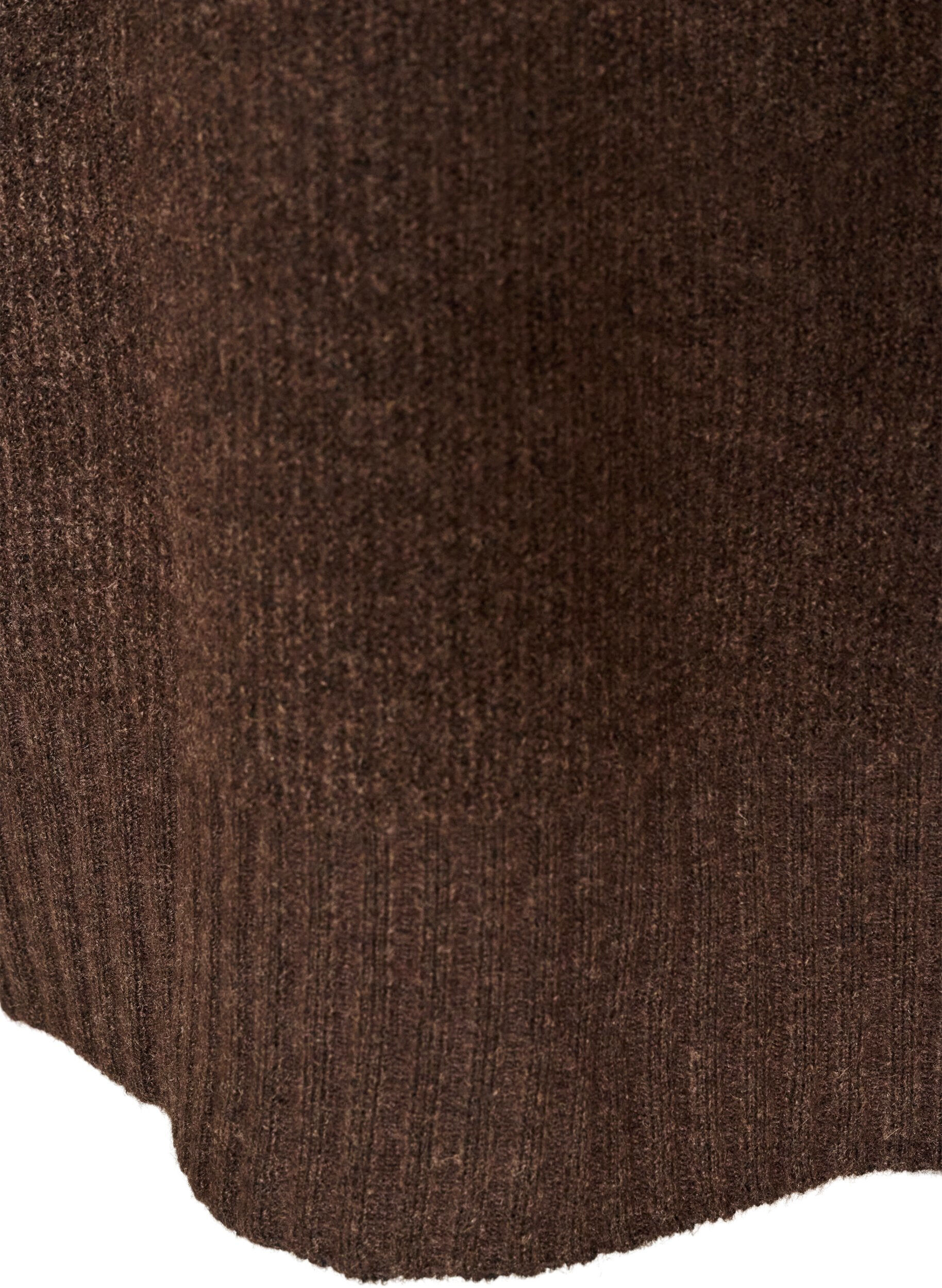 ZizzifashionLoose knit jumper with a turtleneck, Brown, Packshot image number 3