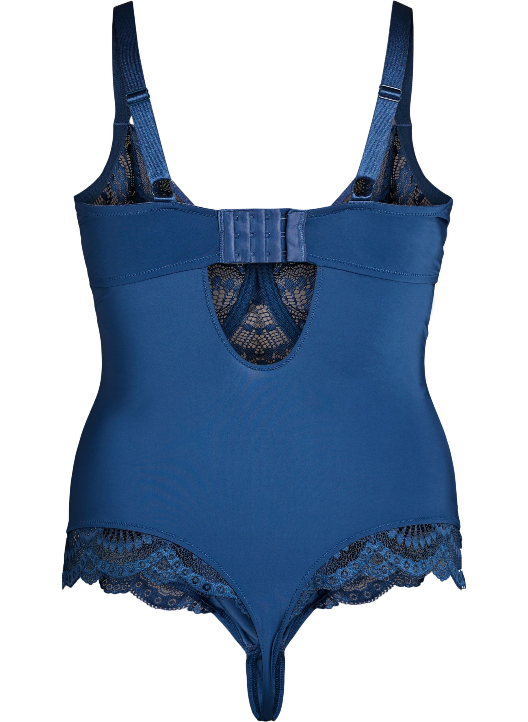 ZizzifashionUnderwired lace body with strap detail, Blue, Packshot image number 1