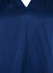Long-sleeved blouse with ruffles and v-neck, Estate Blue, Packshot image number 2
