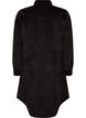 Corduroy shirt dress with collar and button fastening, Black, Packshot image number 1