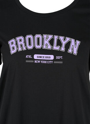 Cotton t-shirt with print, Black Brooklyn, Packshot image number 2