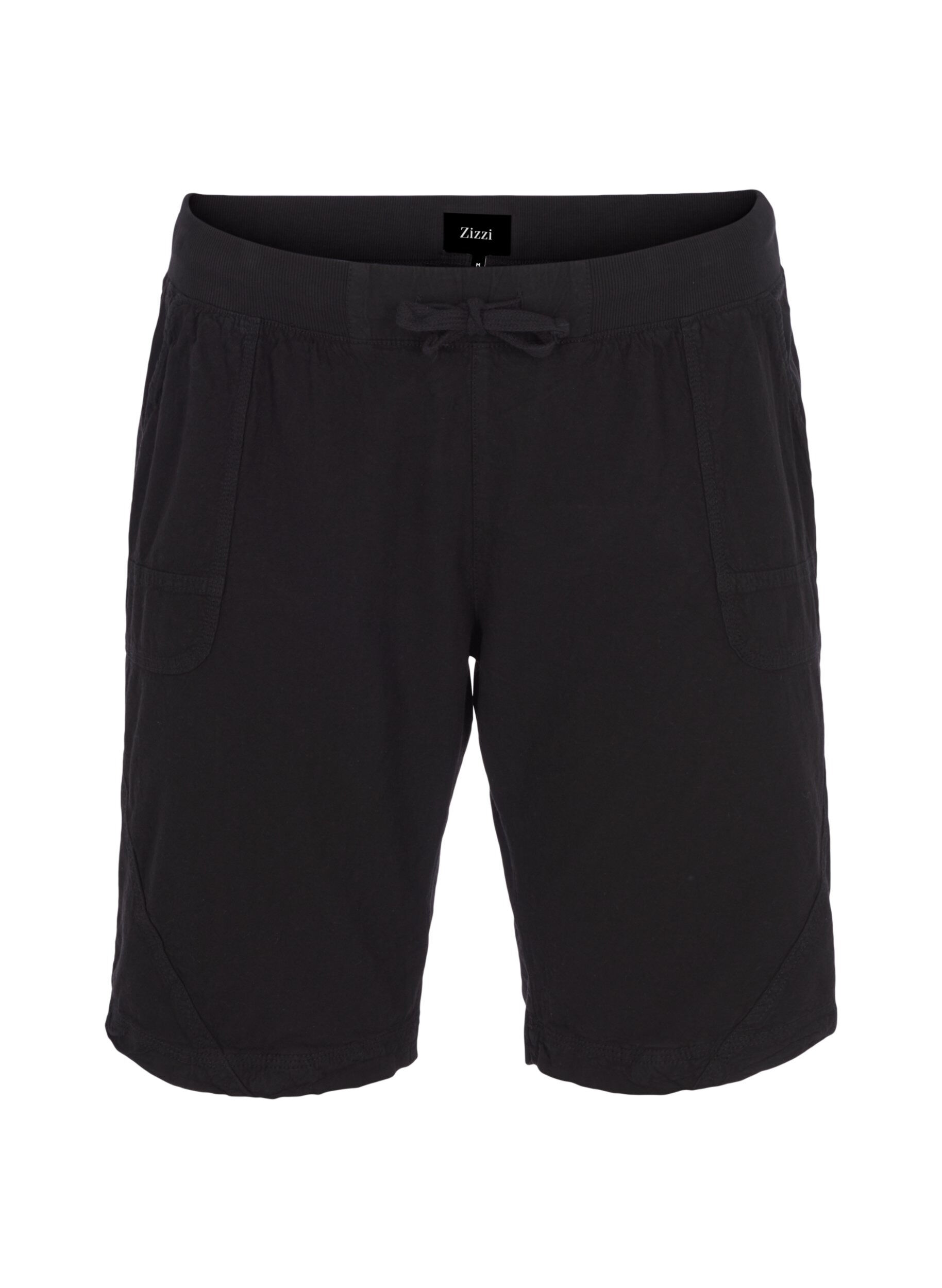 Loose cotton shorts with pockets