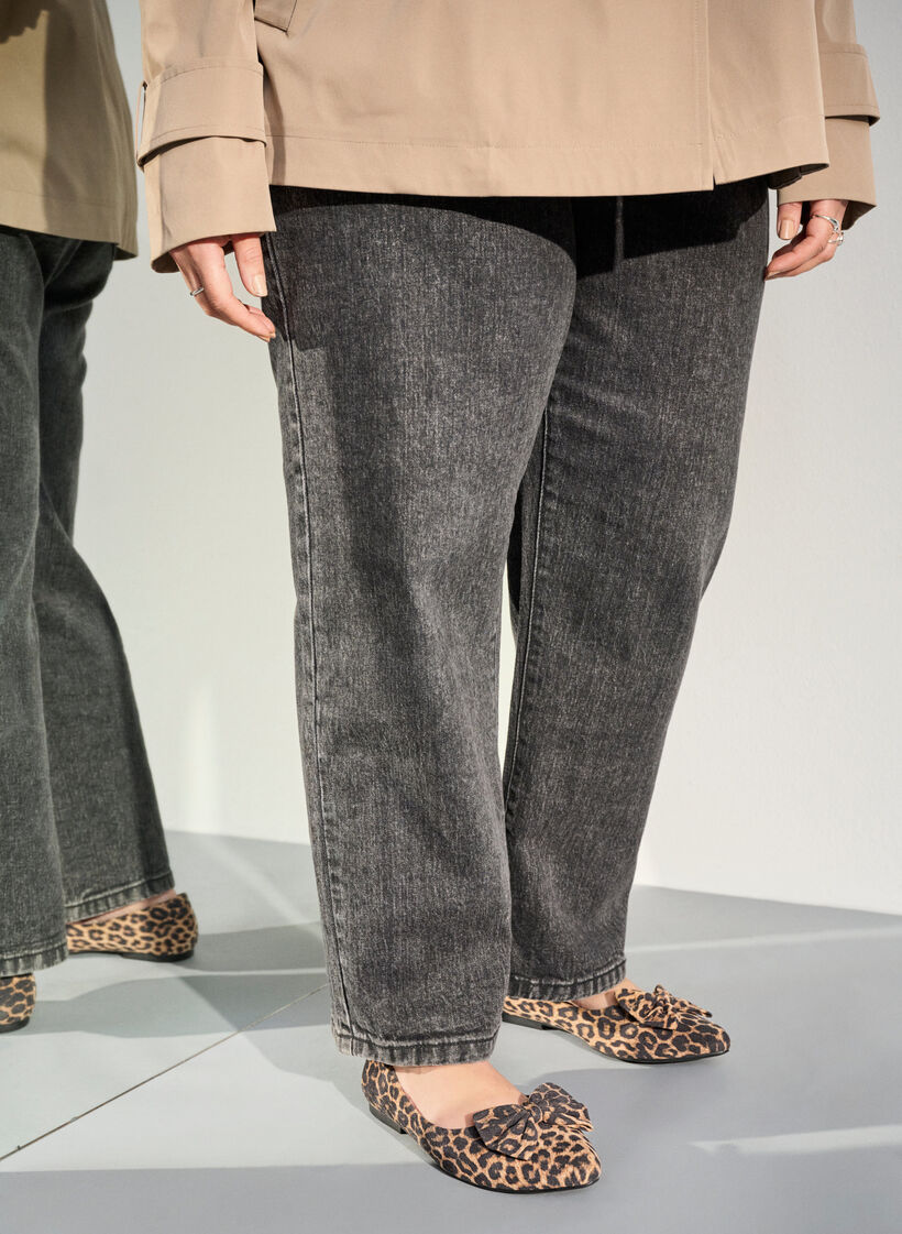 Wide fit - Ballerina pumps with a bow, Brown, Image image number 0