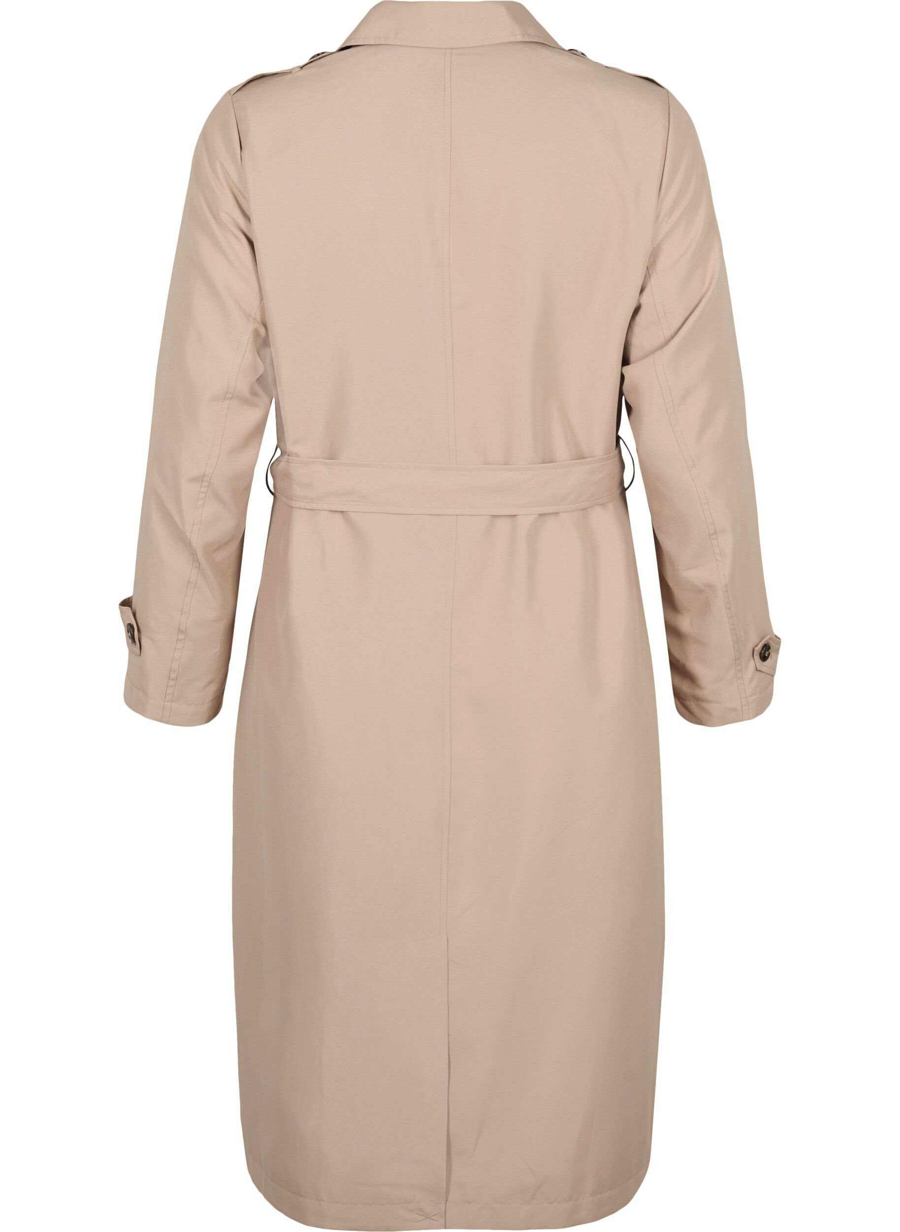 Zizzifashion Long trench coat with belt, Nomad, Packshot image number 1