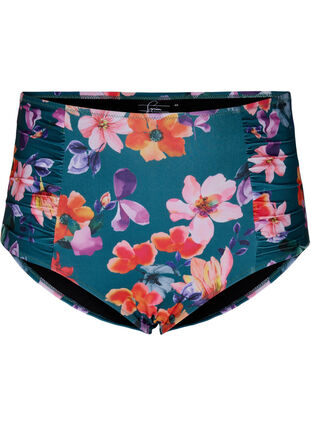 Floral bikini bottom with high waist, Meave Print, Packshot image number 0