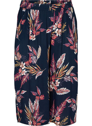 Loose culotte trousers in viscose, Indian Summer Flower, Packshot image number 0