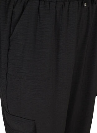 Loose trousers with large pockets, Black, Packshot image number 2