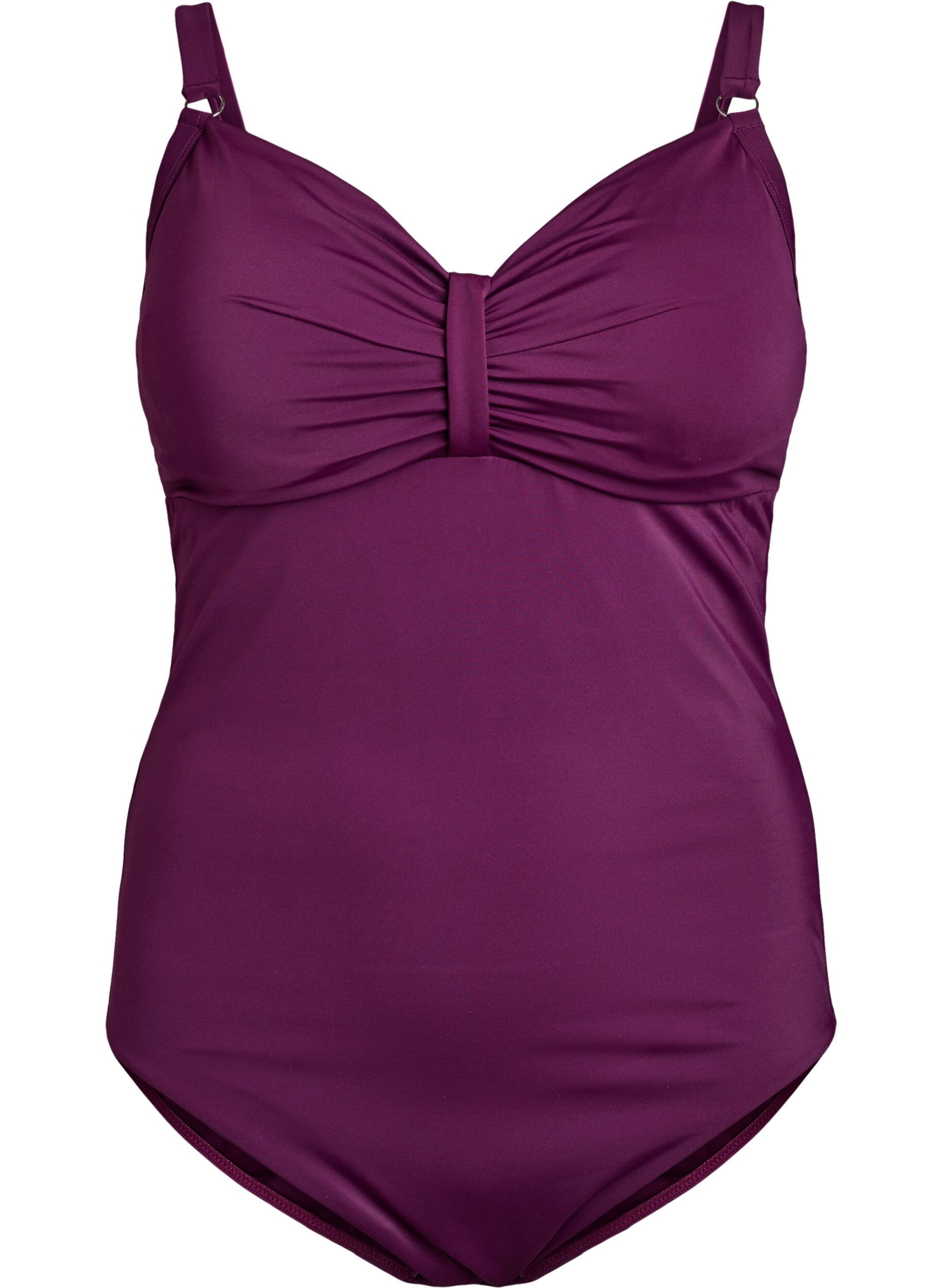 Swimsuit with underwire and draping