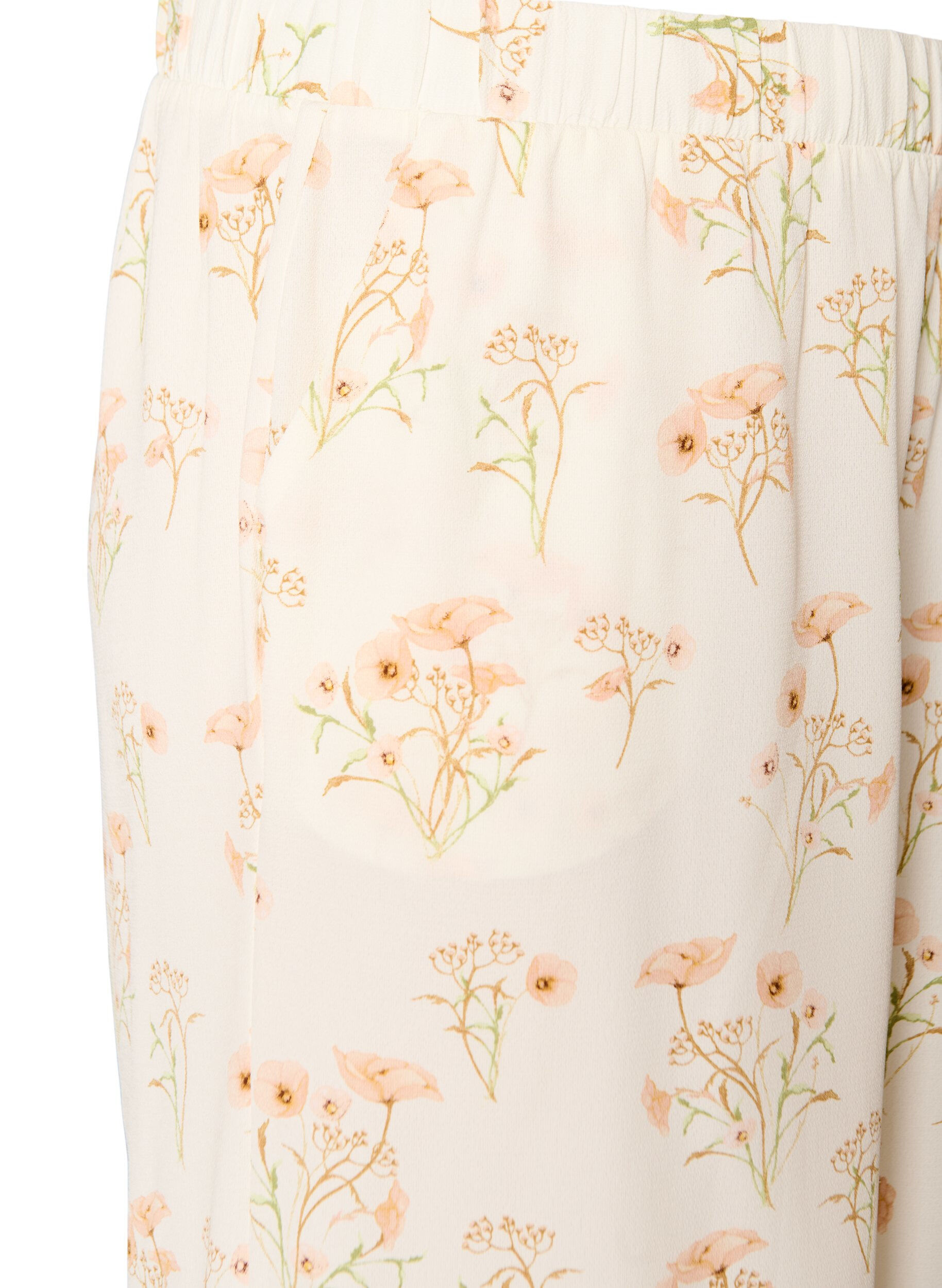 Zizzifashion Culotte trousers with print, Vanilla, Packshot image number 2