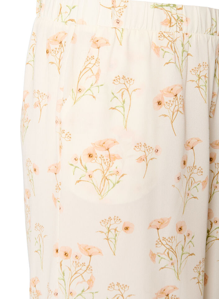 Culotte trousers with print, Vanilla, Packshot image number 2